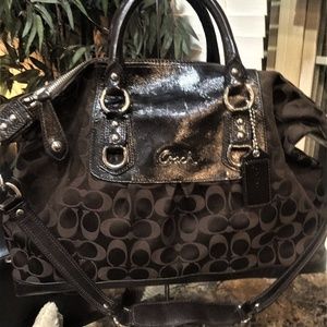 COACH Sateen Ashley Satchel Handbag F15440